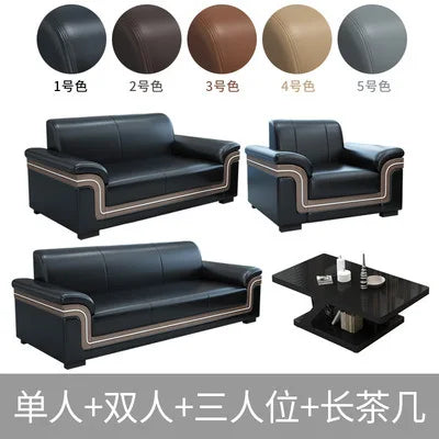 Simple Business Office Sofa Set Coffee Table Modern Luxury Reception Furniture for Three-Person Meetings Meeting Room Furniture