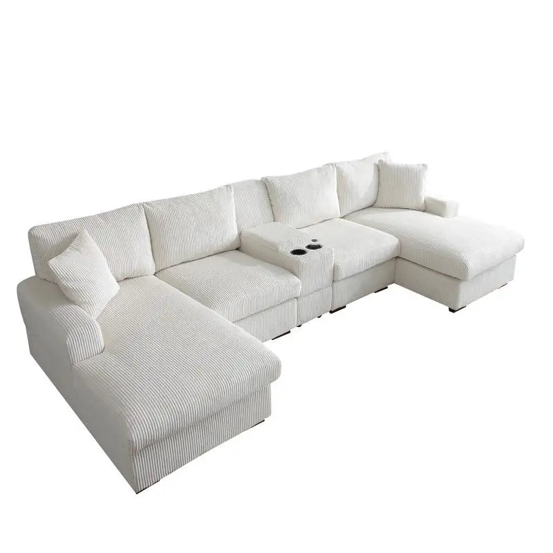 Oversized U-Shaped Cloud Sectional Sofa for Living Room, 126