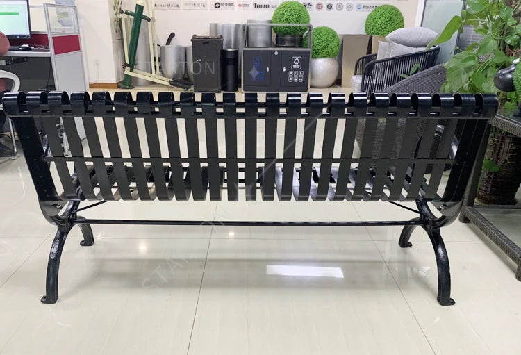Steel Thermoplastic Coated Metal Resting Bench Outdoor Furniture Outdoor Bench