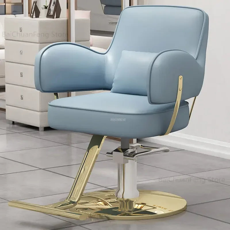 Beauty Salon Chair professional Hairdressing Chairs Stainless Steel Barber Chairs Modern Salon Furniture simple Lift Swivel Seat