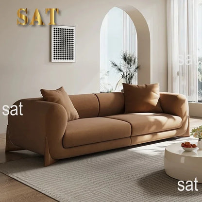 ^Or Nordic Wabi-Sabi Minimalist Living Room Matte Fabric Sofa Multi-Person Free Combination Hotel Lobby Villa Sectional Sofa&*