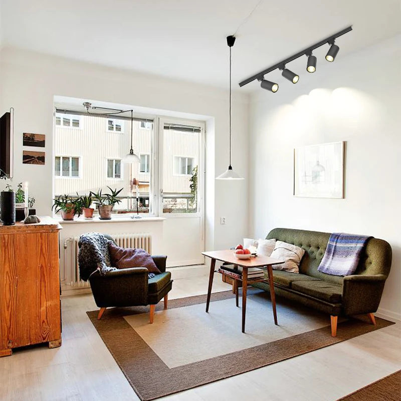 gu10 Light Fixture GU10 Track Light Set Smart Spotlights Replace Dimming Rail Lighting Kitchen Spot Light ceiling 110V Light