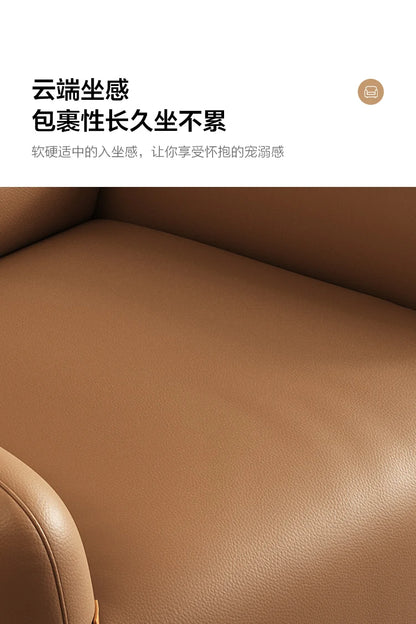 HXL modern light luxury leather sofa chair single simple living room small apartment bedroom leisure chair