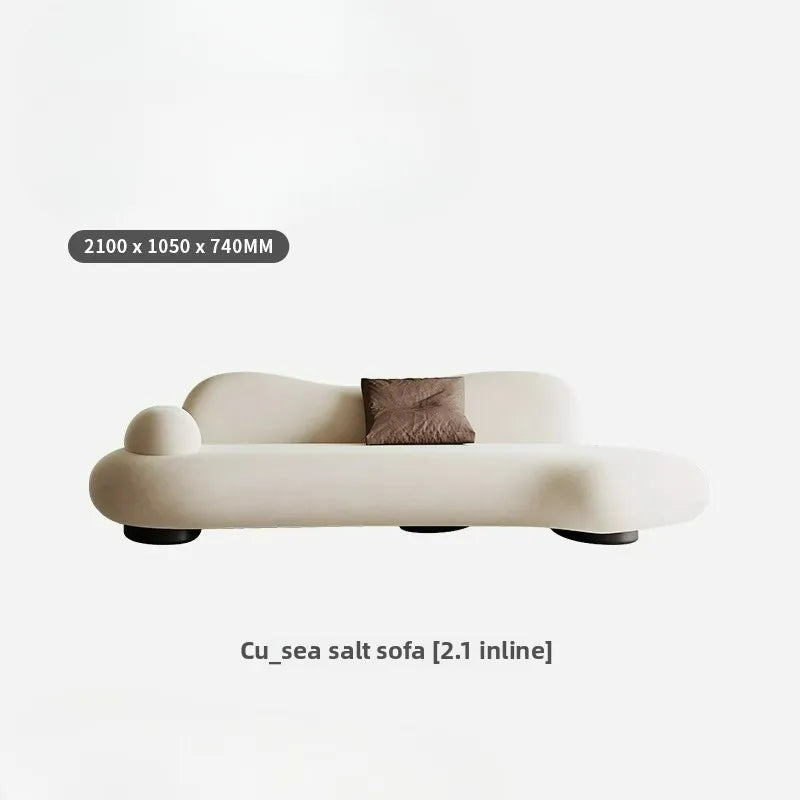 Fabric sofa curved living room size apartment Italian minimalist designer