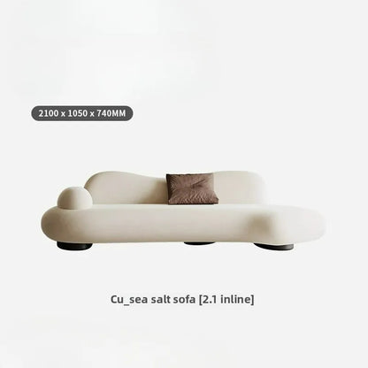 Fabric sofa curved living room size apartment Italian minimalist designer