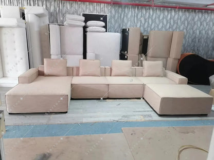 Corner Sofa Bed Sofas De Salon Canape Villa Living Room Furniture Corner Couch Modular Sectional Chaise Lounge L Shape Sofa