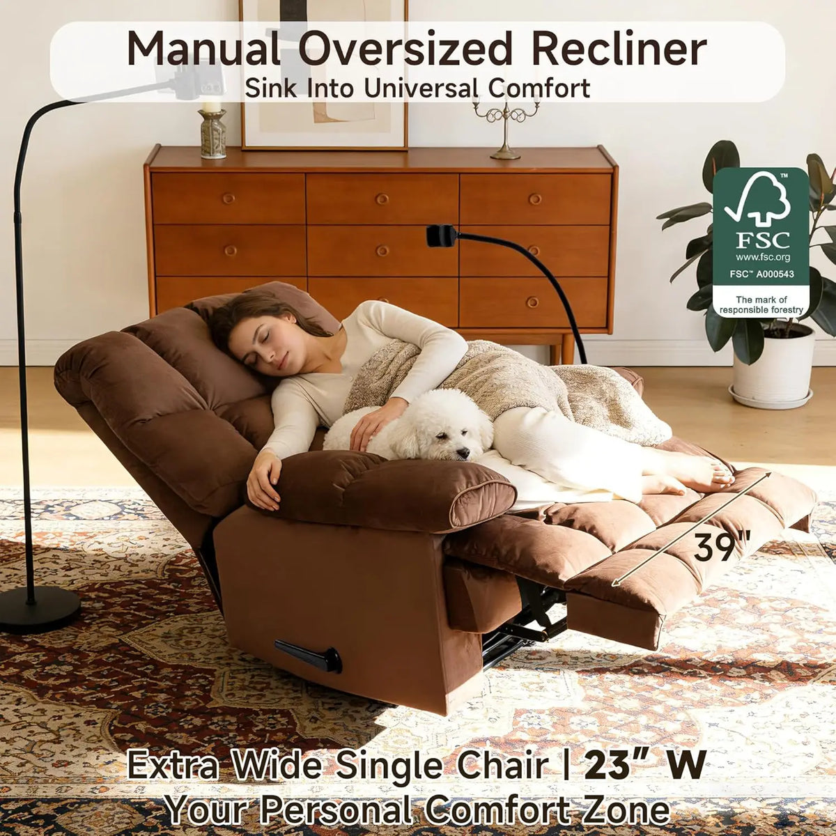 Oversized Recliner Chair, Big and Tall Recliner Chairs for Adults 400LBS, Large Recliner Chair, Extra Wide Recliner, Customized