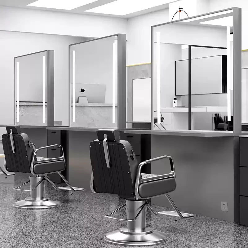 HJ Barber Shop Mirror Quick Cut Special Mirror Hair Salon Internet celebrity hair salon Full Lamp Mirror