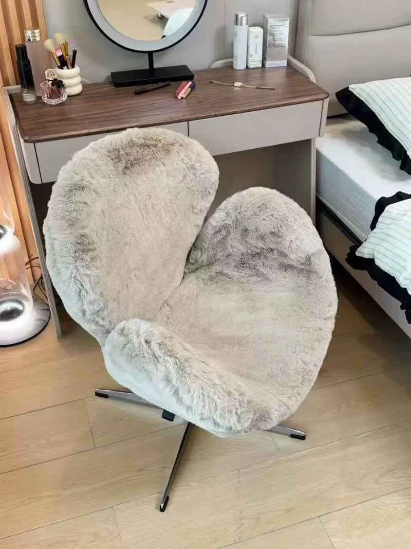 Swan Chair Vanity Chair - Luxury Elegant Makeup Chair for Women, Suitable for Cloakroom, Bedroom Dressing Table & Living