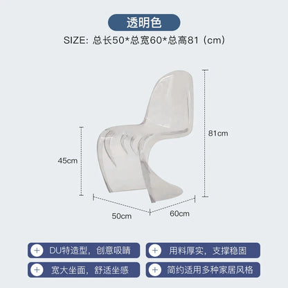 Simple creative home dining chair