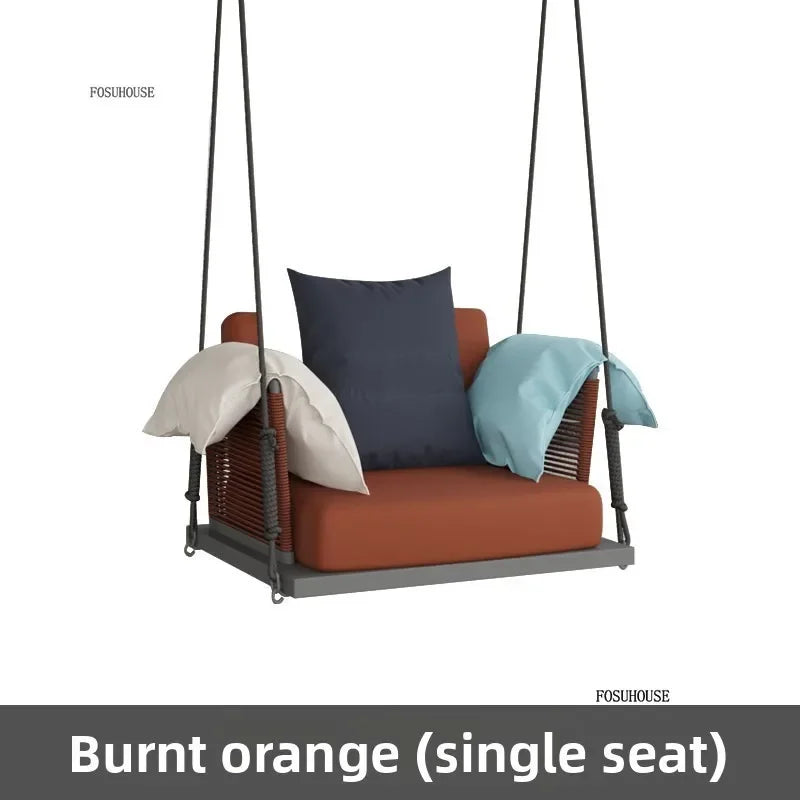 Nordic Patio Swings Indoor Balcony Hanging Basket Chair Home Single Double Rope Hanging Basket Hanging Chairs Outdoor Furniture