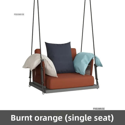 Nordic Patio Swings Indoor Balcony Hanging Basket Chair Home Single Double Rope Hanging Basket Hanging Chairs Outdoor Furniture