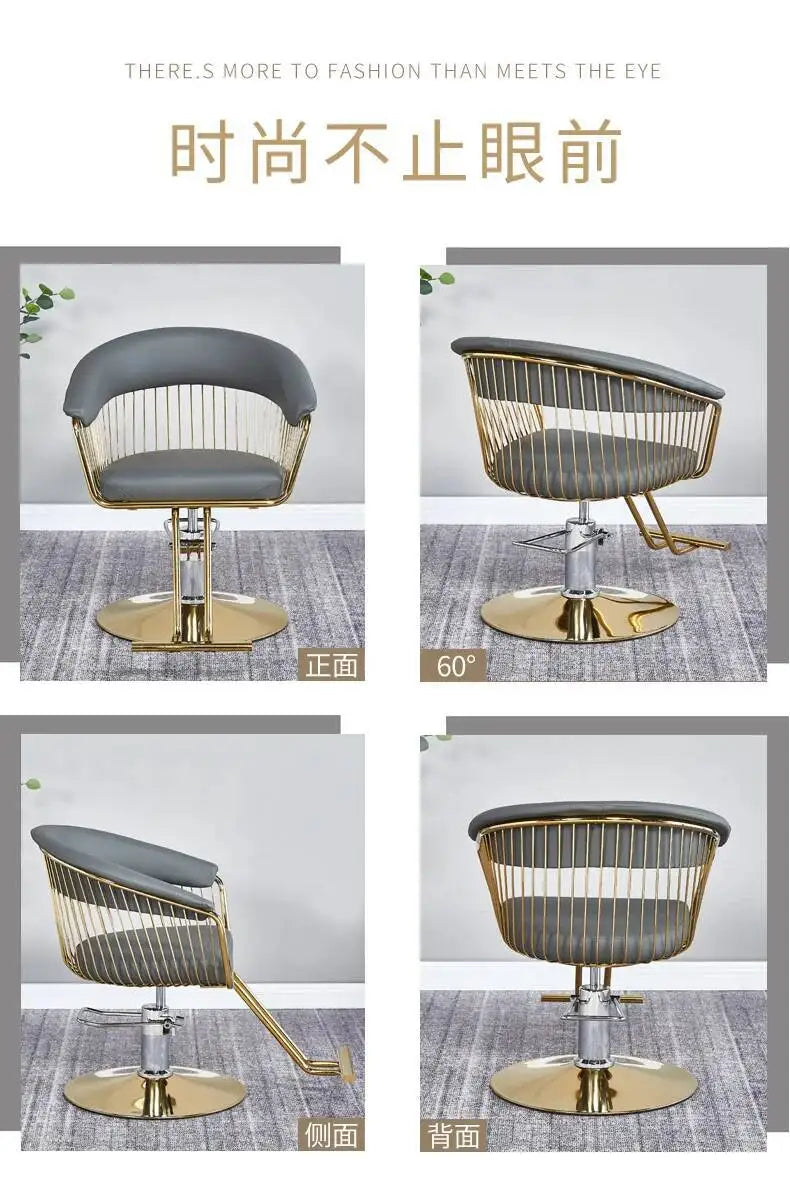 High end, stainless steel, dining chair, single sofa chair designer