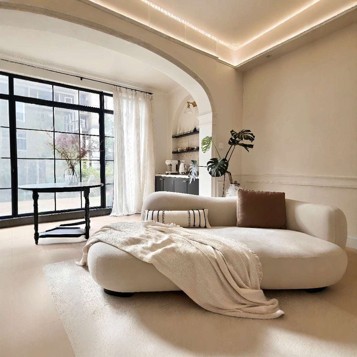 Aesthetics Designer Sofa Unusual Light Luxury Adult Trendy Room Decor Sofas Curved Lounge Comfortable Muebles Home Furniture