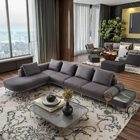 Modern European luxury villa split sofa can be customized living room modular set leather fabric wooden sponge