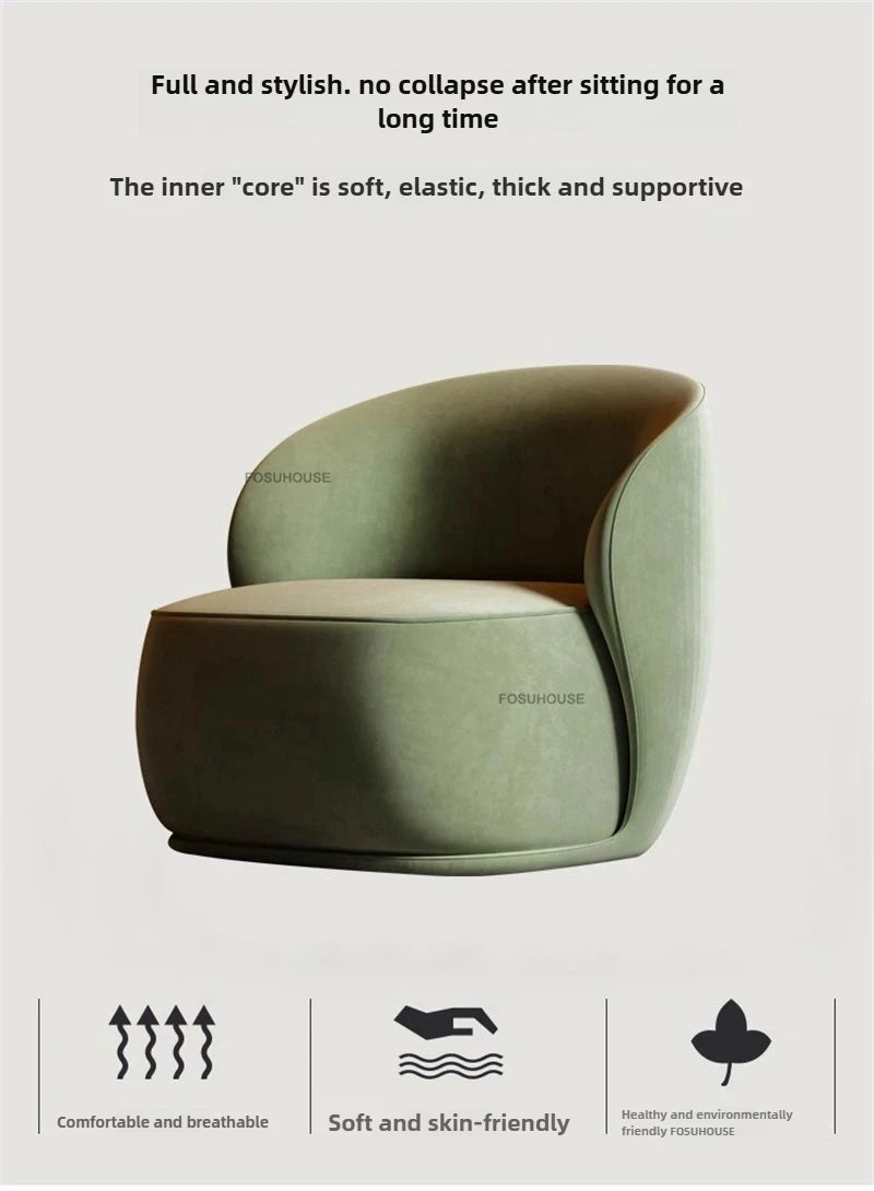 Creative Velvet Living Room Chairs Italian Living Room Furniture Hotel Cafe Leisure Designer Armchair Home Backrest Dining Chair
