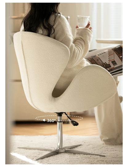 Single sofa chair swivel chair Nordic designer creative simple casual ins swan chair