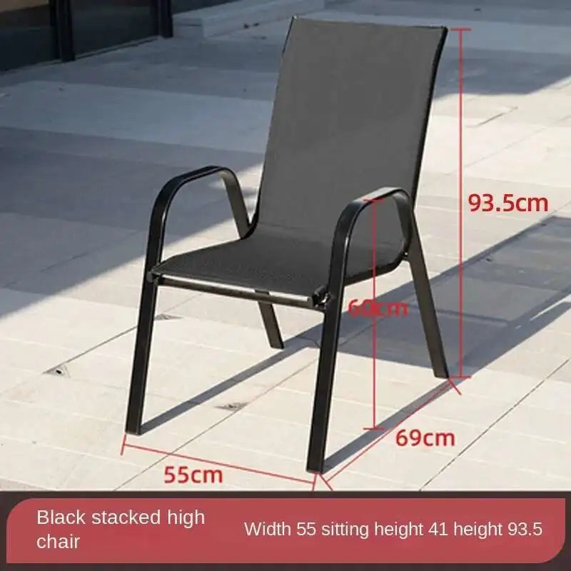 Modern High Back Garden Chairs Nordic Waterproof Comfortable Dining Garden Chairs Back Italian Style Mueble Jardin Furniture