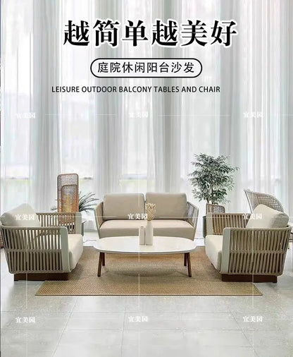 Leisure Outdoor Sofas Balcony Accent Design Courtyard Hotel Garden Sofas Floor Nordic Office Furniture Arredo Giardino Lshysf