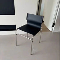 Italian Simple Saddle Chair, Bauhaus Design Dining Chair, Stainless Steel Backrest Chair, Wholesale Available, Home Furniture
