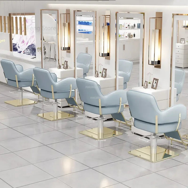 Beauty Salon Chair professional Hairdressing Chairs Stainless Steel Barber Chairs Modern Salon Furniture simple Lift Swivel Seat