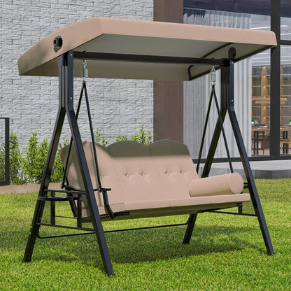 3 Seat Adult Furniture Outdoor Swing Convertible Canopy Garden Swing Chair Patio Swings