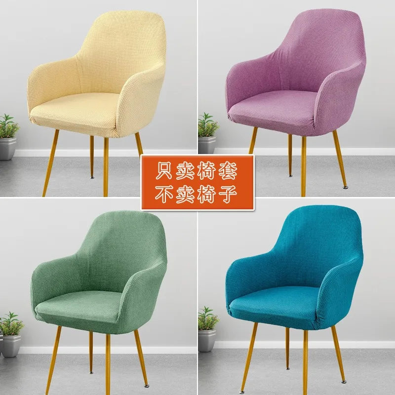Cover Decoration Polar 1pc Seat Slipcover High Hotel Arm Wedding Chair Bar Elastic Dining Covers Armchair Adjustable Fleece Home