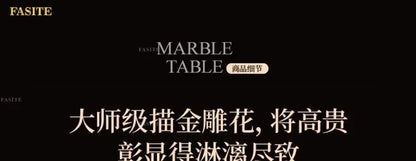 Premium European-style combination dining table and chairs all solid wood flower villa large-sized restaurant