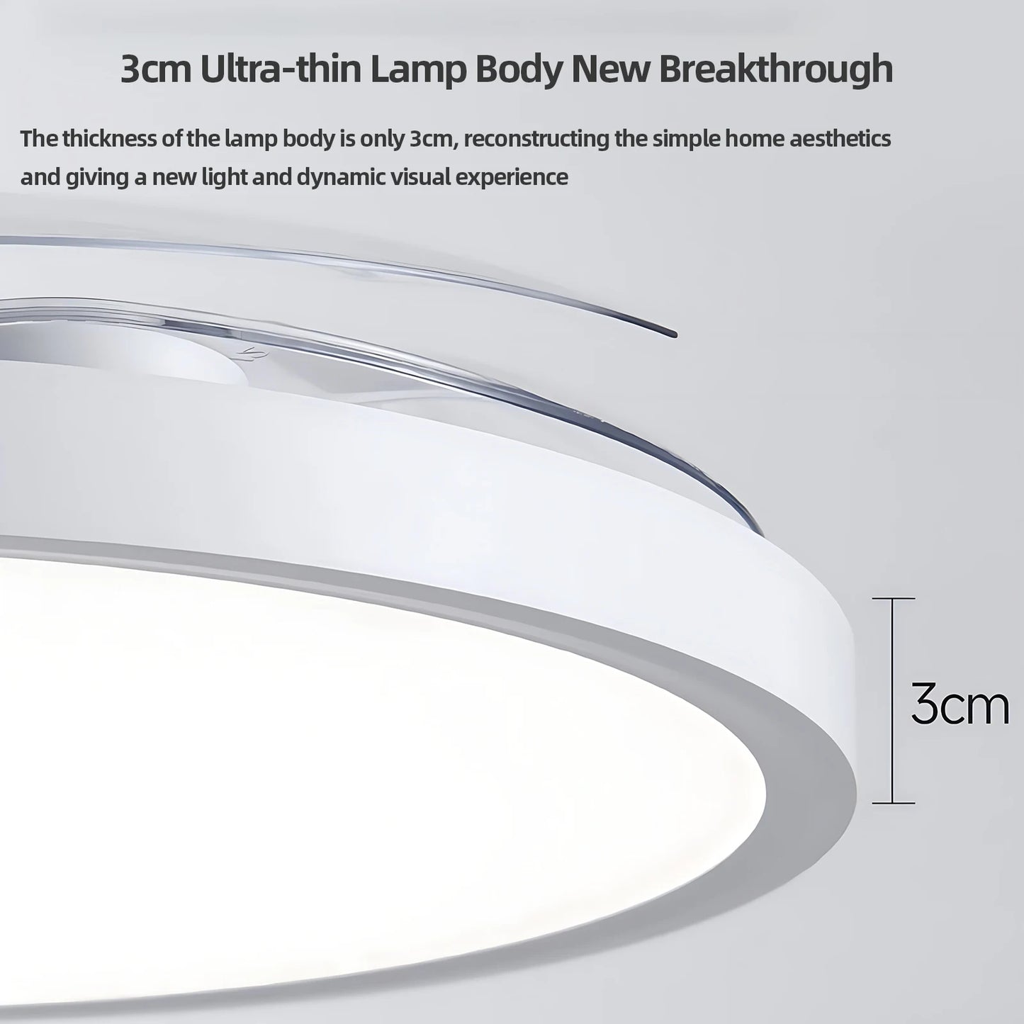 Modern Ceiling Fan Sealing Fan Led Lighting Silent Invisible Blade Lamps Suitable for Living Room Dining Room Study Kitchen
