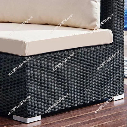 Customizable outdoor garden sofa swimming pool rattan coffee table multi-person combination