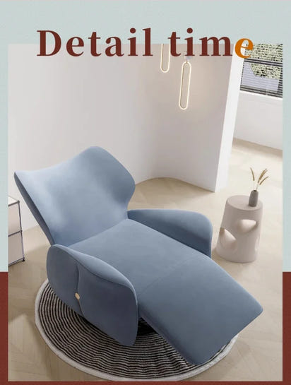 Single Sofa Chair Fabric Leisure Chair Living Room Modern Light Luxury Electric Function Sofa Recliner