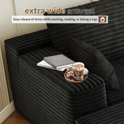 Wholesale L Shaped Cloud Couch 107 Inch Plush Sectional Sofa with Chaise Minimalist Living Room Furniture