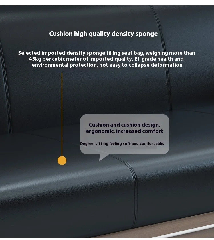 Simple Business Office Sofa Set Coffee Table Modern Luxury Reception Furniture for Three-Person Meetings Meeting Room Furniture