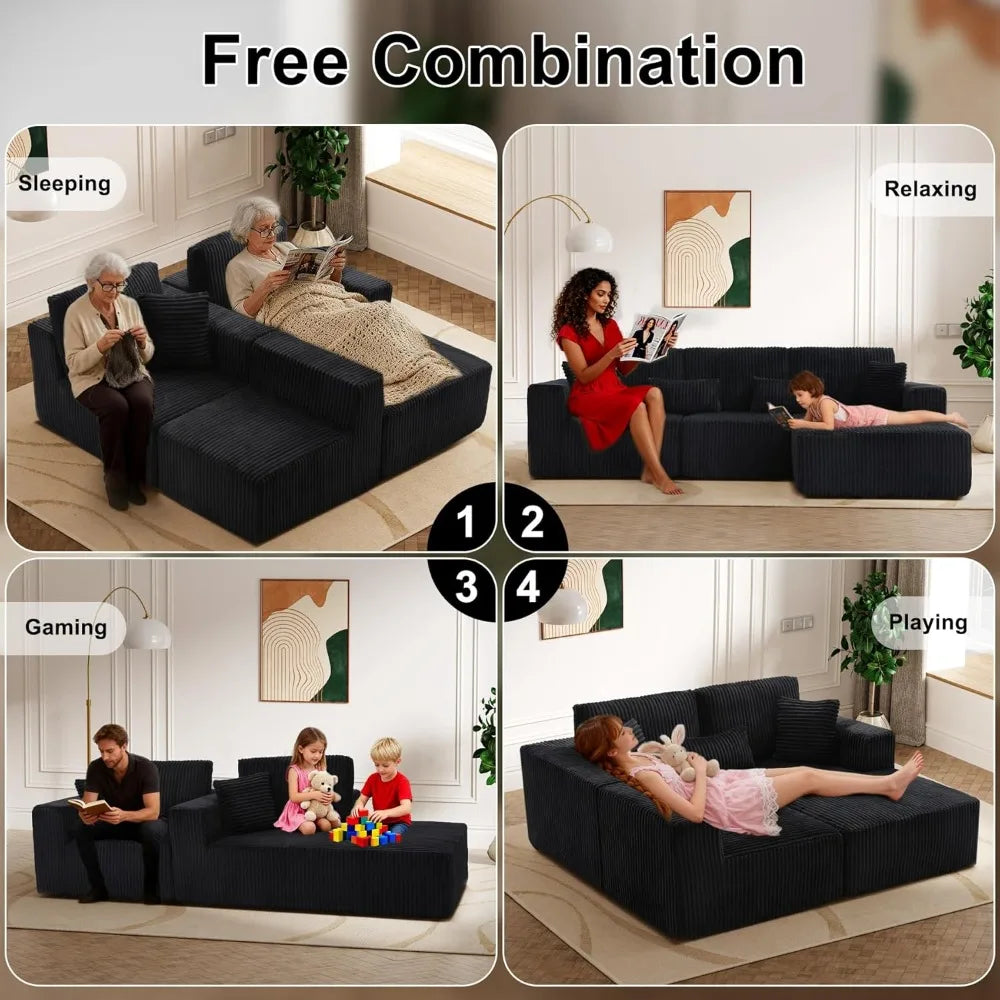 Modular Sectional Sofa Cloud Sectional Couch, 107