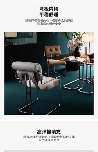 Pre-owned Office Chair, Stainless Steel Dining Chair, Bauhaus Vintage Negotiation, Casual Desk, Designer Single Chair