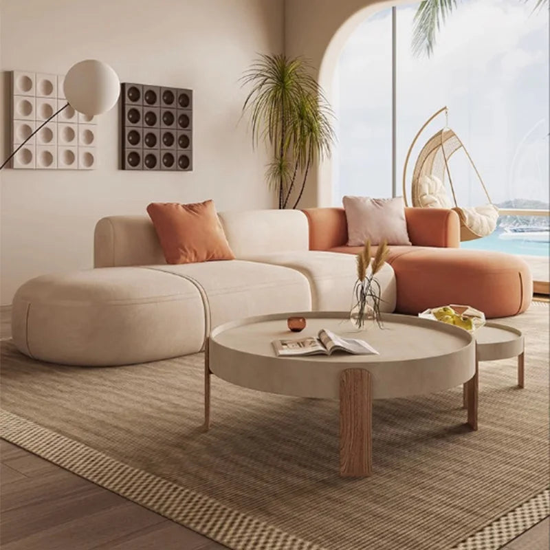 Luxury Soft Fabric Corner Sofa for Living Room Wood Frame Couch Modern Durable Sectional Couches Home Interior Sofas Furniture
