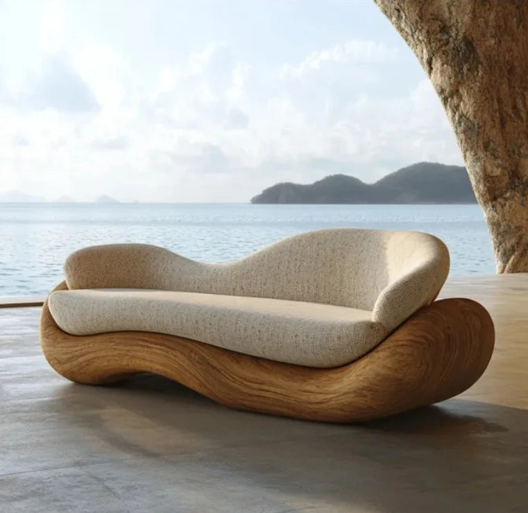 yi-Luxury Convertible Upholstered Wood Sofa Set Modern Living Room Furniture with Eco-Friendly Design for Villa#