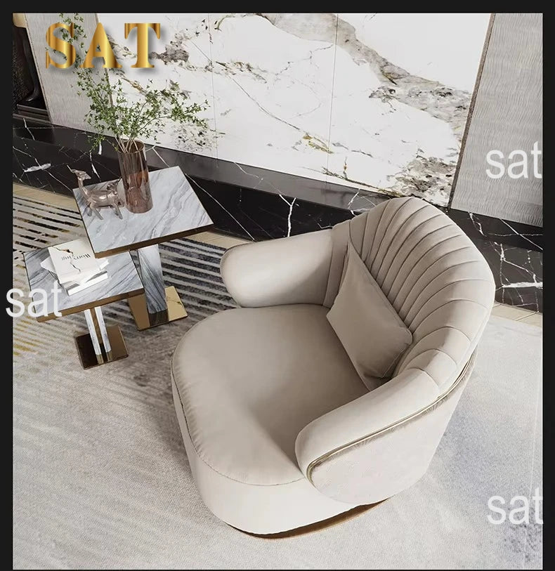 # Italian Style Light Luxury Fabric Lounge Chair Modern Furniture