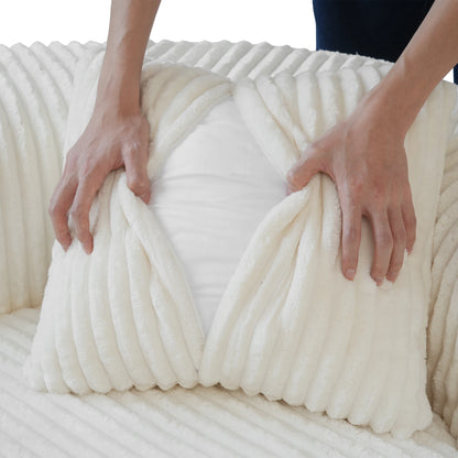 Sdorens Oversized Round Chair Lounge Chaise Cloud Boneless Large Circle Chair with Plush Fuax Fur Fluffy Modern Sleeper Sofa Bed