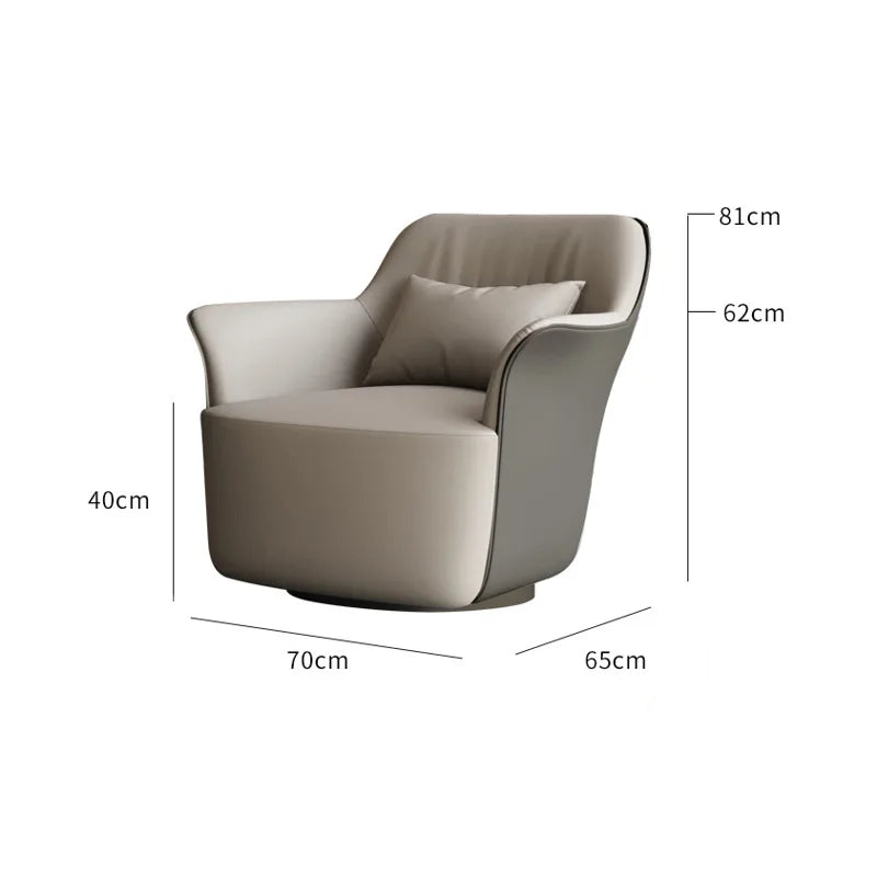 Italian style, light luxury, sofa chair, business, reception, rotating
