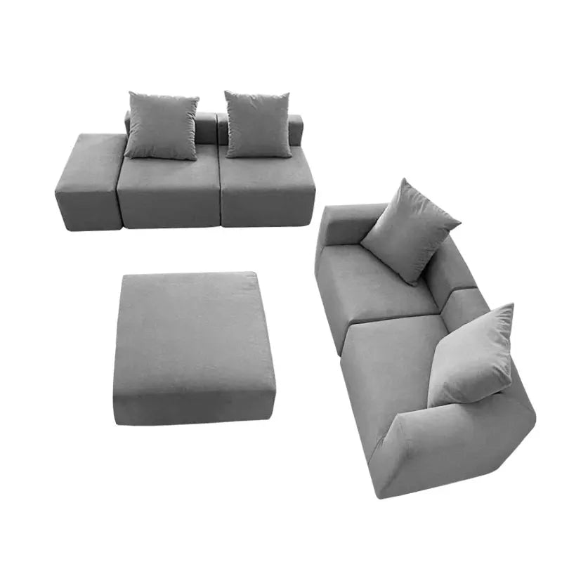 Popular  Modular Furniture - Strong Foam Support for Frameless Sofa. Combination of 6-seat Luxurious Living Room Compact Sofa.