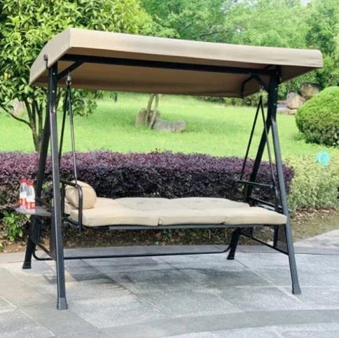 3 Seat Adult Furniture Outdoor Swing Convertible Canopy Garden Swing Chair Patio Swings