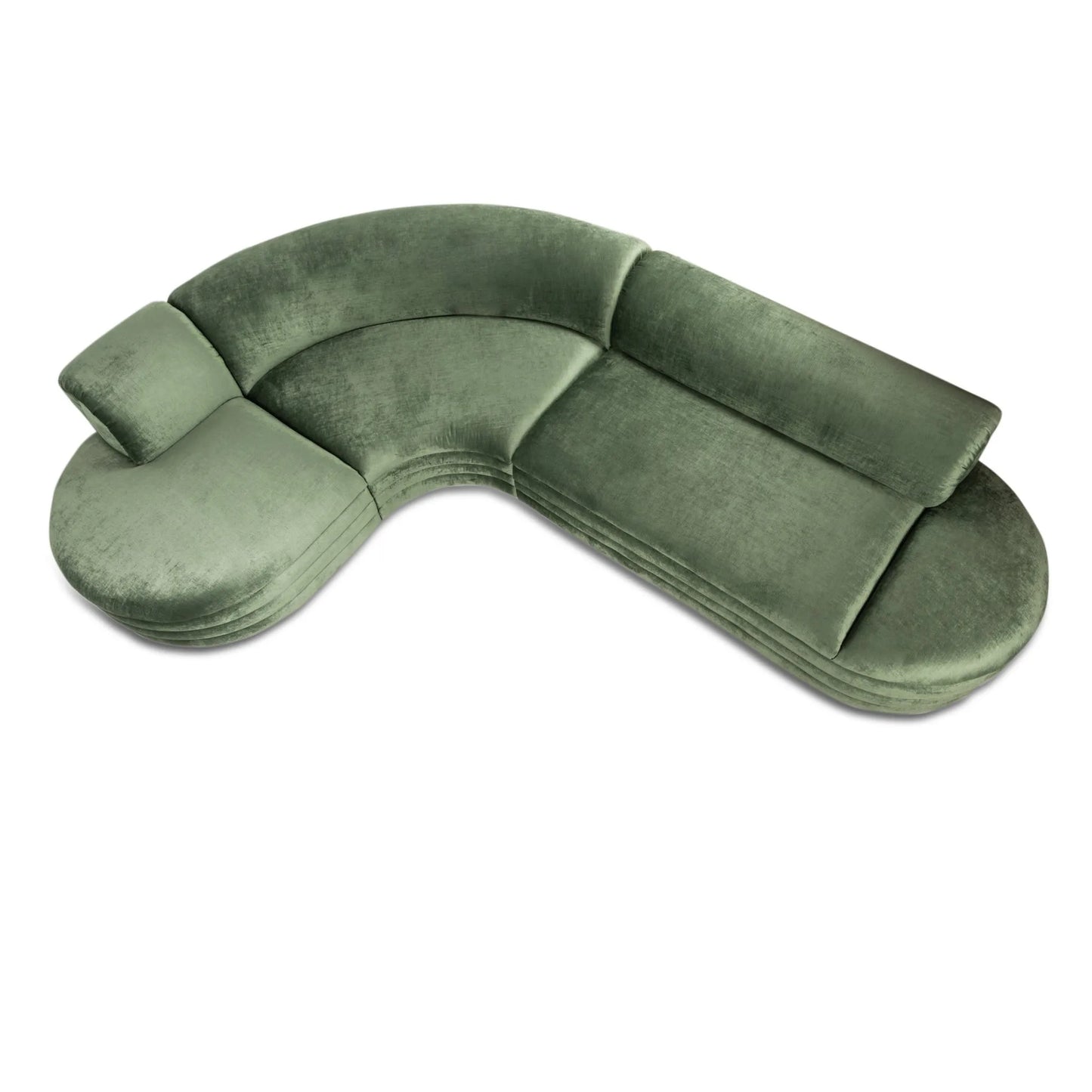 XL Nordic Light Luxury Curved Fabric Irregular Living Room Beauty Salon Modern Simple Sofa