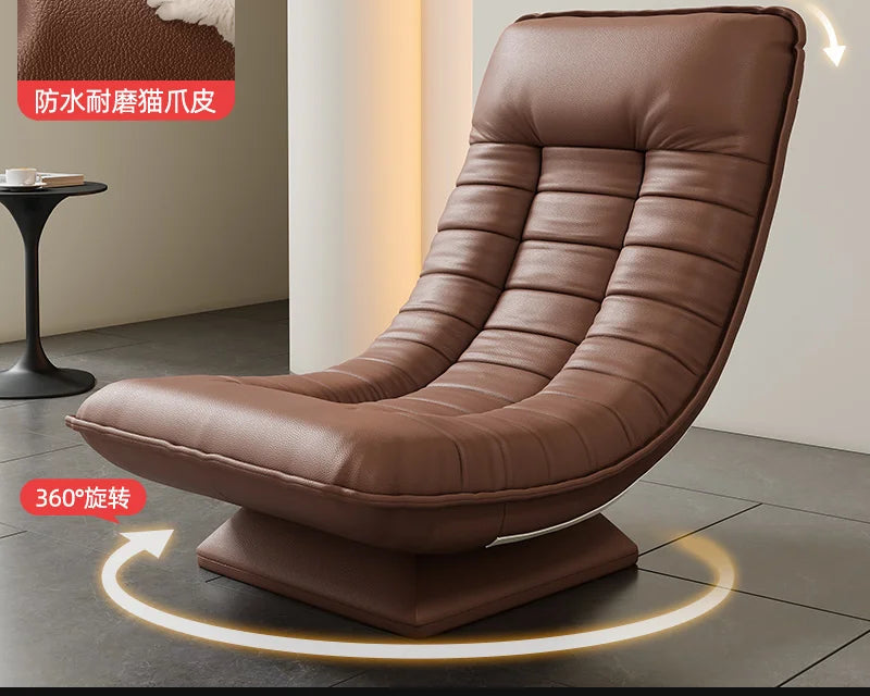 Rotatable Italian light luxury living room balcony leisure lazy sofa moon swivel chair