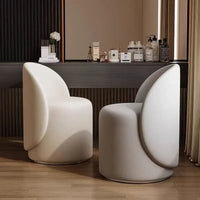 Light luxury Nordic makeup chair bedroom dresser fairy stool high backrest Internet celebrity simple home manicure round stool