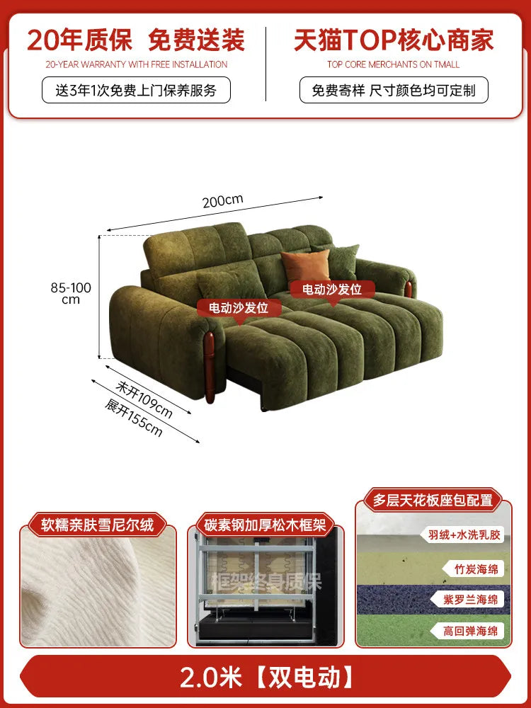 Extendeble Adults Electric Sofa Green Bed Loveseat Armchair Electric Sofas Floor Living Room Muebles Para El Hogar Furnitures