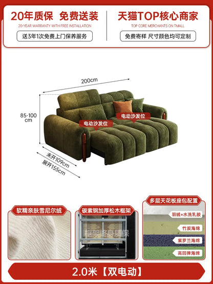 Extendeble Adults Electric Sofa Green Bed Loveseat Armchair Electric Sofas Floor Living Room Muebles Para El Hogar Furnitures