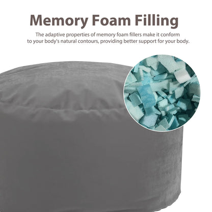 JHK Oversized 3/4FT Bean Bag Chair for Gaming Reading Lazy Sofa Foam Filled Couch with Removable Cover Living Room Furniture