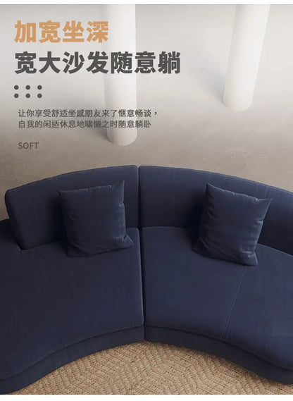 Semicircular Curved Sofa Special-shaped Burgundy Beauty Salon Clothing Store Hotel Lobby Office Lounge Area Reception