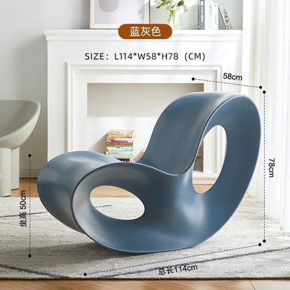 Nordic designer rocking chair, creative lounge piece for villa living room, balcony, or lazy bedroom area
